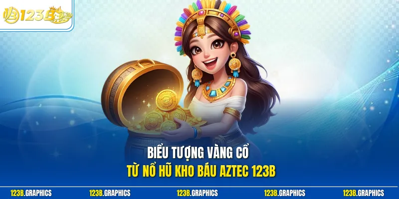Biểu tượng vàng cổ  từ nổ hũ kho báu aztec 123B